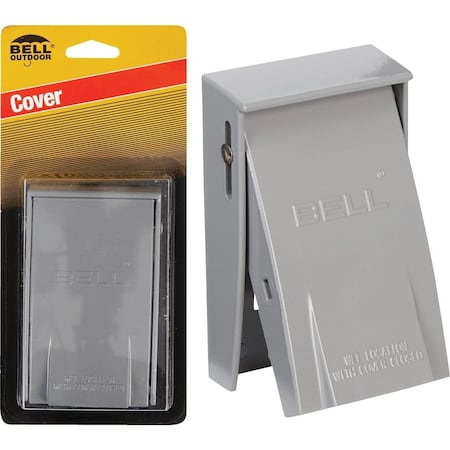 Bell Box Cover, 1 Gang, Aluminum, Flip/Snap, GFCI Cover Type 5028-5